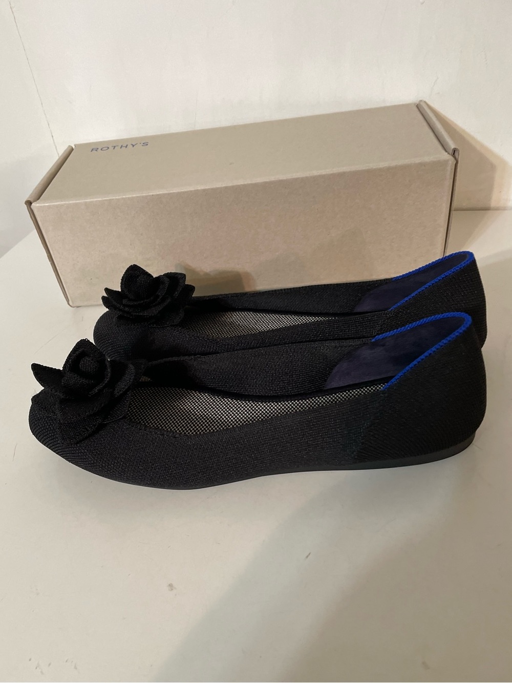 Rothy’s The Petal Square Black Flats - Picture 3 of 12